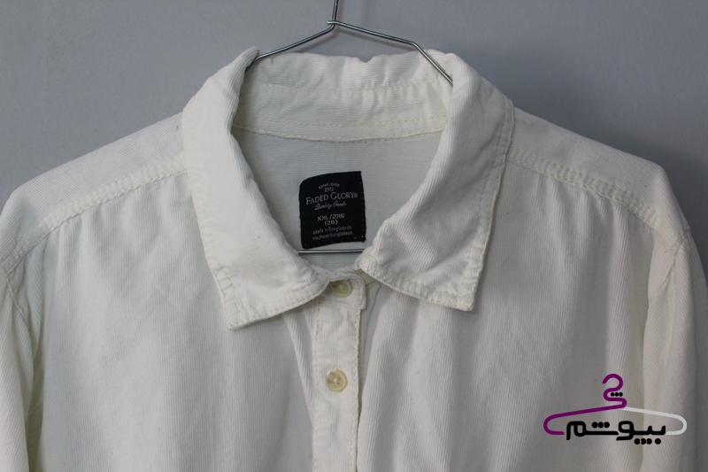 پیراهن کبریتی سفید ساده کد 102